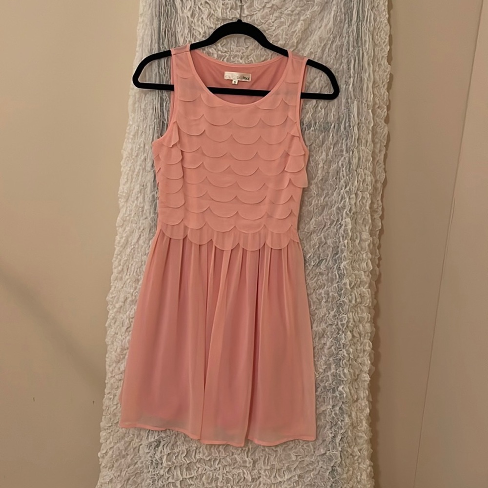 Light Pink Scalloped Aniina Dress